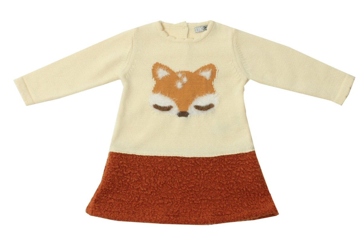 Vestito in caldo cotone Dr.Kid con volpe